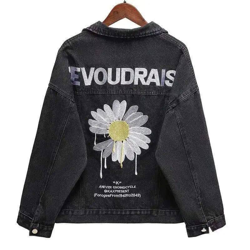 LOVEMI - Lovemi - Korean Style Loose Daisy Student All-Match Jacket