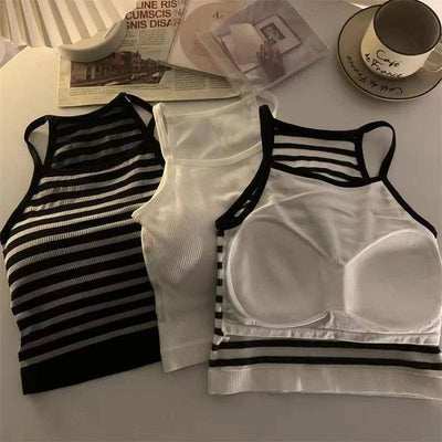 Korean Version Women Tank Tops Thread Solid Casual Fashion-5