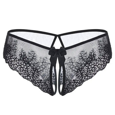 Lace Bow Non-take-off Thong Lingerie-2