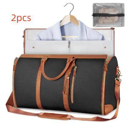 Large Capacity Travel Duffle Bag Women's Handbag Folding Suit Bag Waterproof Clothes Totes-18