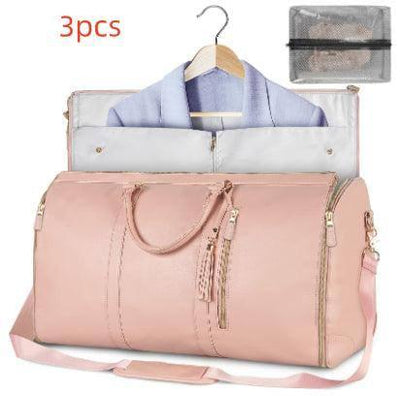 Large Capacity Travel Duffle Bag Women's Handbag Folding Suit Bag Waterproof Clothes Totes-24