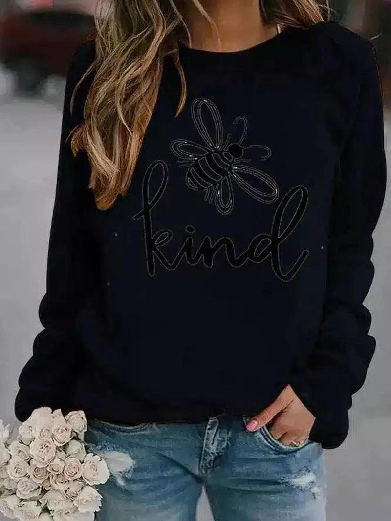 LOVEMI - Lovemi - Animal Sunflower Print Hoodless Sweatshirt