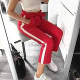 LOVEMI - Lovemi - Color matching casual pocket bow pants