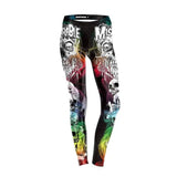 LOVEMI - Lovemi - Color skull digital print tights