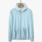 Lightweight Zip-Up Hooded Jacket for Casual Wear-Light Blue-1