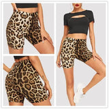 Fashion leopard print hip shorts-3