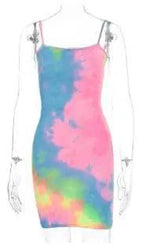 LOVEMI - Lovemi - Fluorescent Camouflage Sling Dress