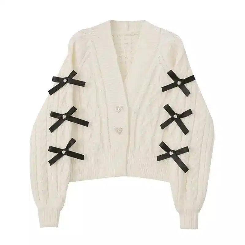 LOVEMI - Lovemi - Gentle Wind Bowknot Knitted Cardigan Women's