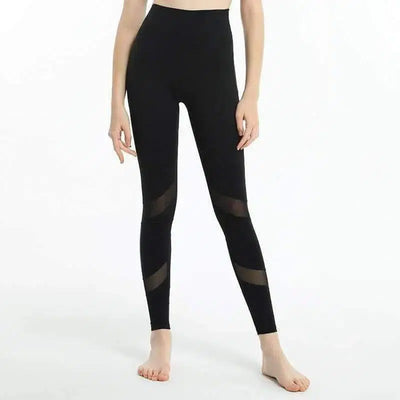 High-waisted buttock yoga pants-Black-4