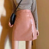 LOVEMI - Lovemi - HOT Fashion Women Shiny Leather Skirts Female