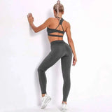 LOVEMI - Lovemi - Hot Selling Sexy Striped Pocket Yoga Suits In