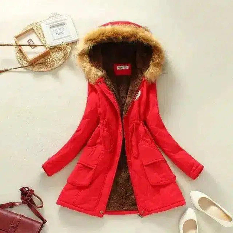 Stylish Hooded Jackets for Women-Red-5