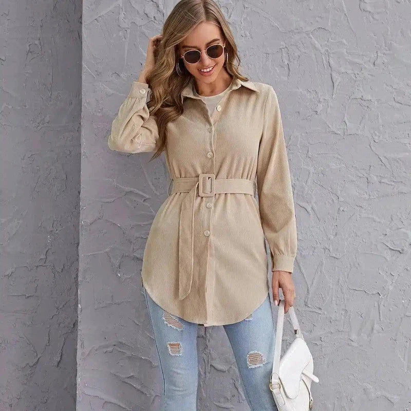 LOVEMI - Lovemi - Loose casual front buttoned lapel coat