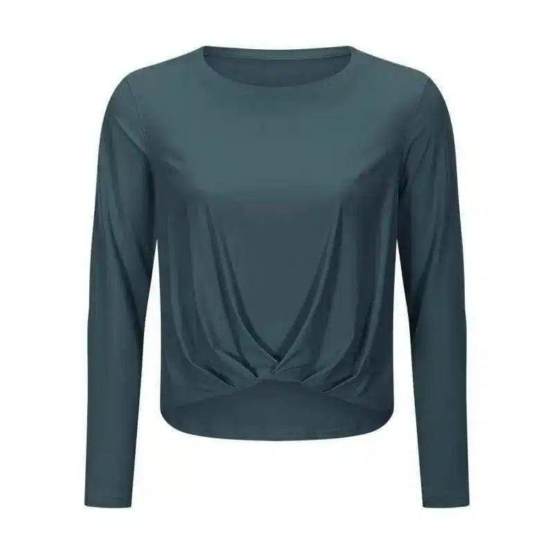 LOVEMI - Lovemi - Pleated hem yoga long sleeves