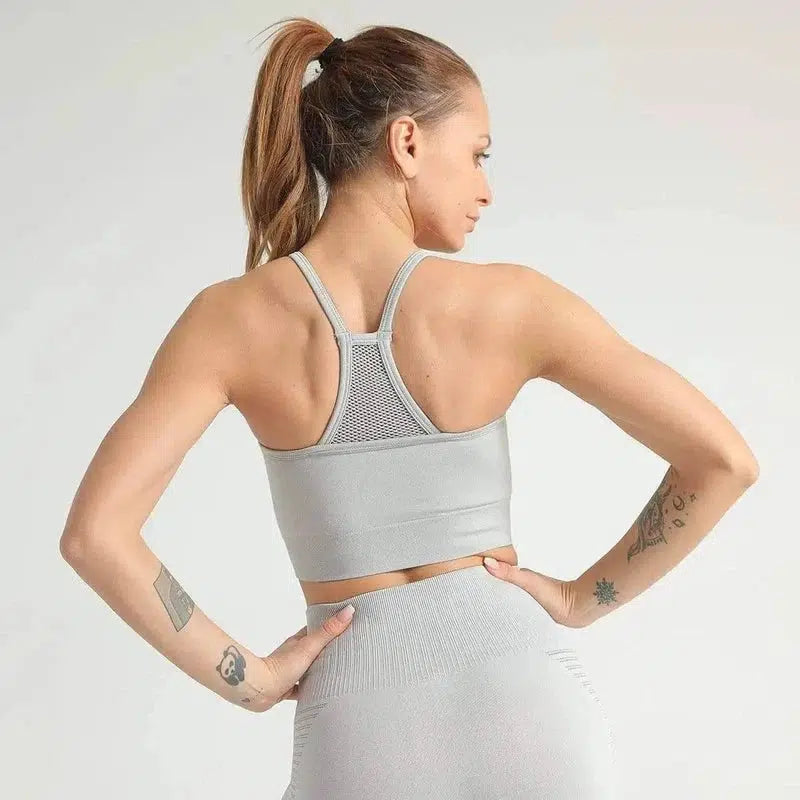 Quick-drying Breathable High-waist Tight Yoga Pants-Grey1 top-11