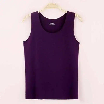 Women's Sleeveless Casual Tank Top-Deep purple-9