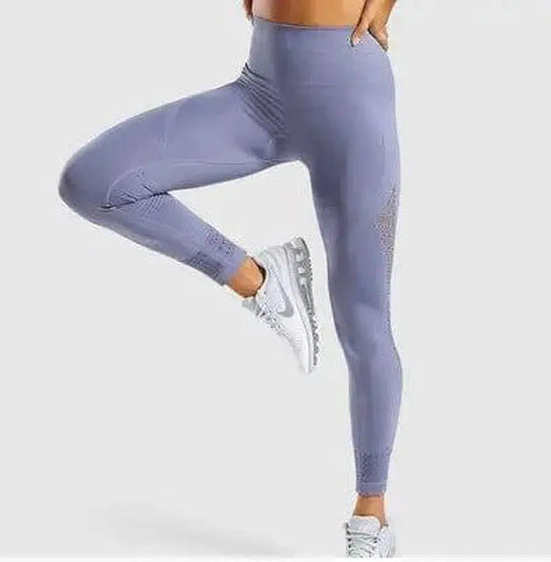 Seamless yoga pants-Gray-2