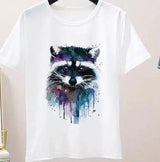 LOVEMI - Lovemi - Short-sleeved T-shirt With Colorful Animal Fashion