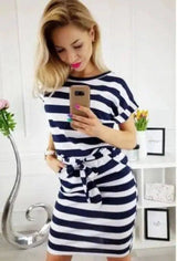 Striped Dress-blue-20