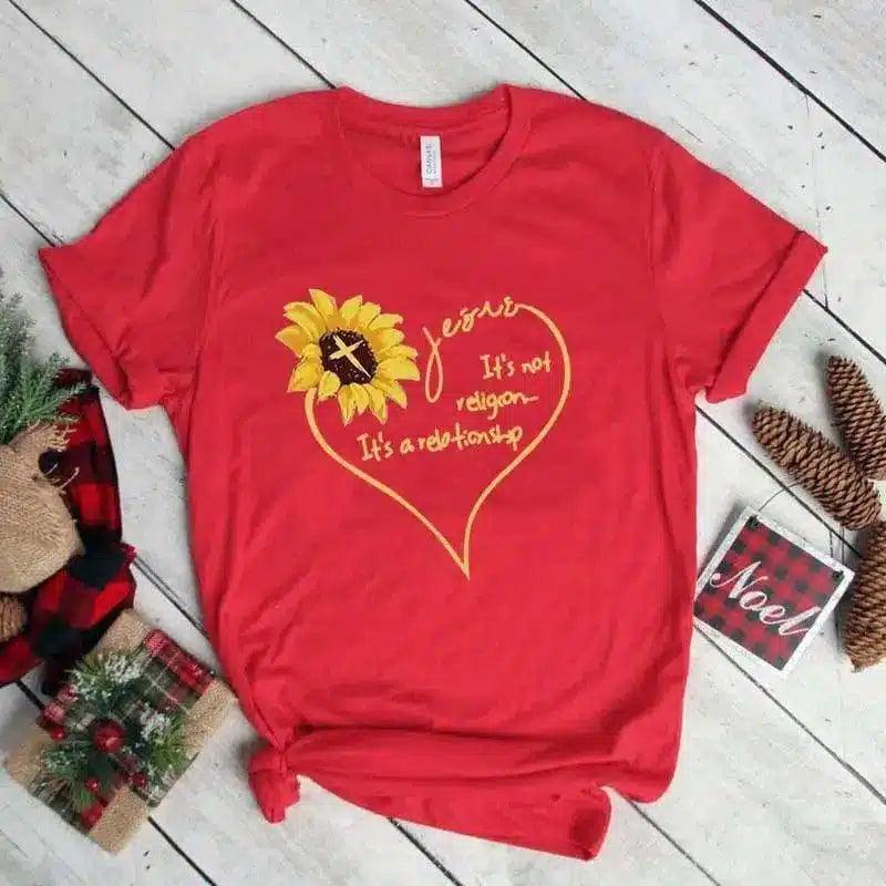 LOVEMI - Lovemi - Sunflower "Its Not Religion Its A Relationship" T