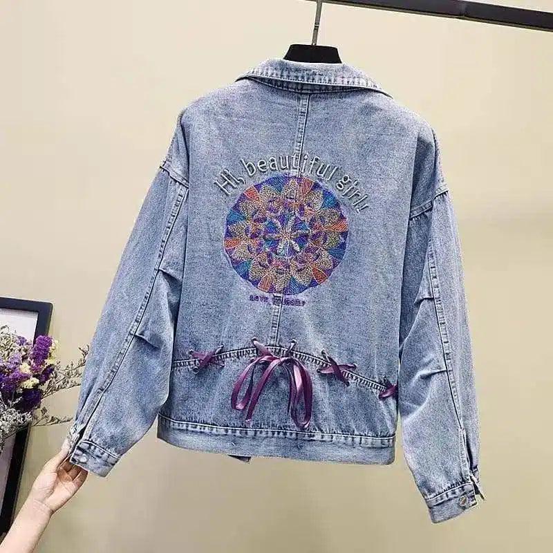 Women's Denim Jacket Short Loose And Versatile Personality-A-2