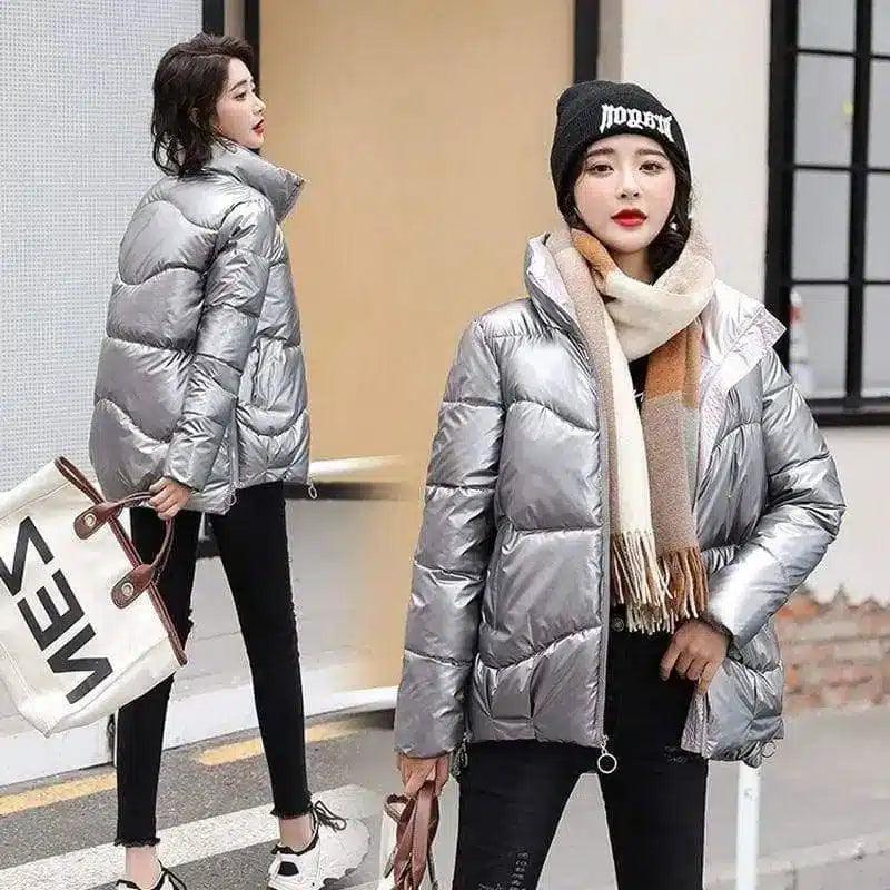 LOVEMI - Lovemi - Women's short shiny down padded jacket