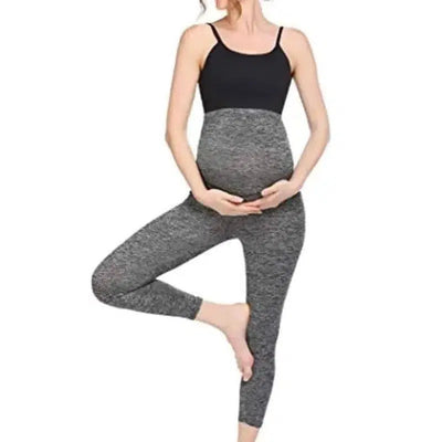 Women's Tight-fitting Yoga Maternity Pants-Grey-3