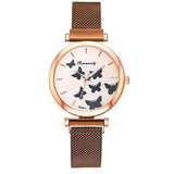 Magnet buckle leisure watch-Brown-7