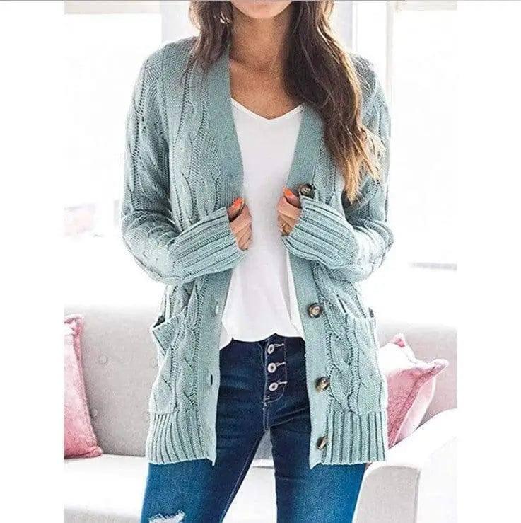 Mid-length Sweater Cardigan-13