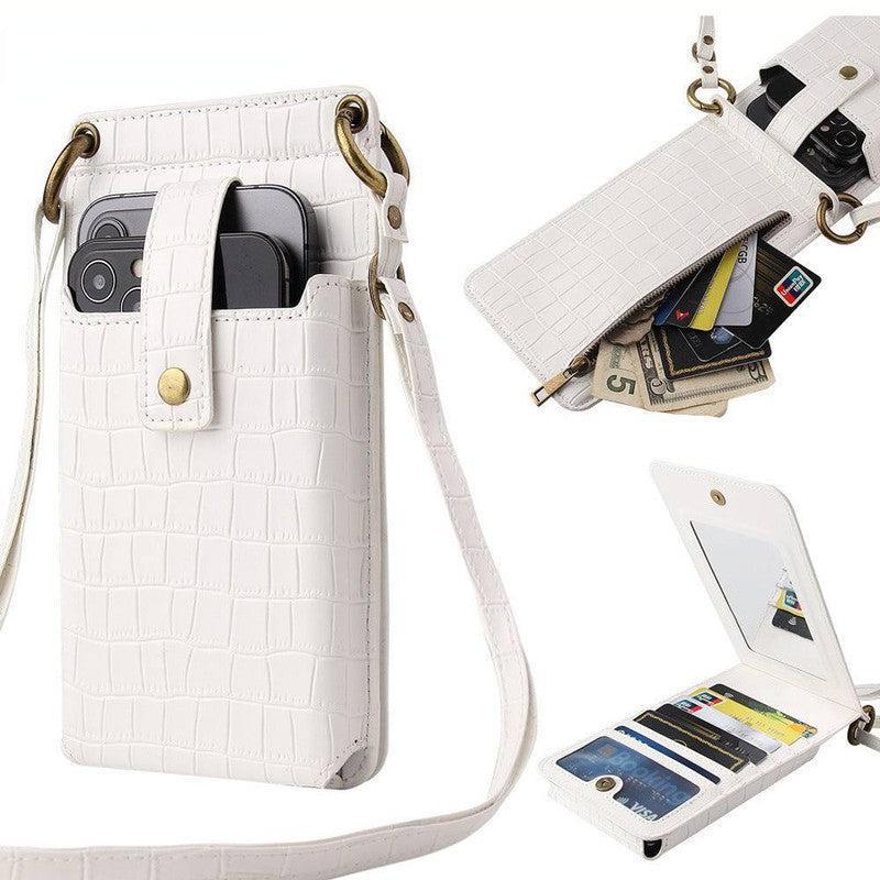 Multi-function Crossbody Bags For Mobile Phone Crocodile-pattern Wallet Card Holder-1