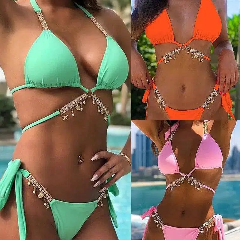 Multicolor diamond bikini-1