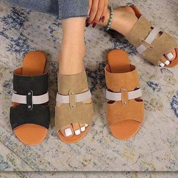 New Fish Mouth Sandals With Belt Buckle Design Summer Beach-2