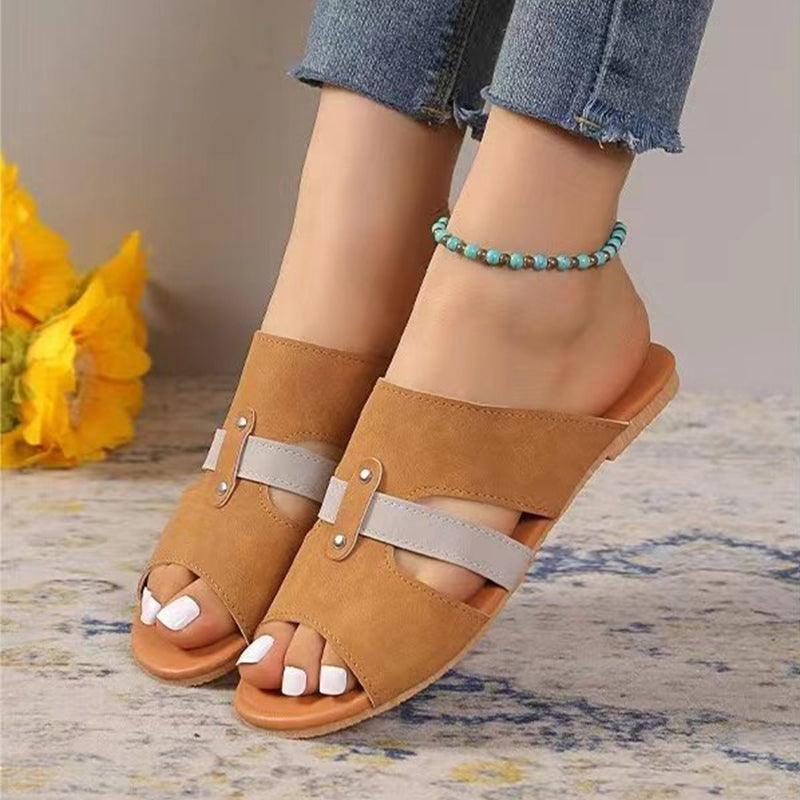 New Fish Mouth Sandals With Belt Buckle Design Summer Beach-3