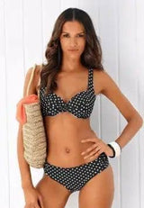 Non-collective sexy swimsuit bikini multicolor solid color-Blackwavepoint-7