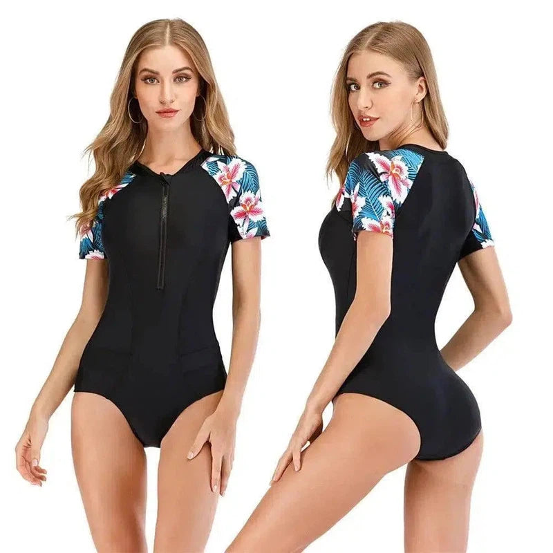 One-piece swimsuit-Black-1