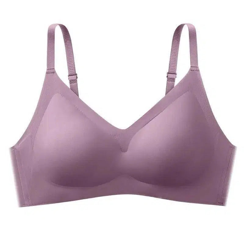 Padded Deep V Lingerie Yoga Fitness Sports Bra-Purple-3