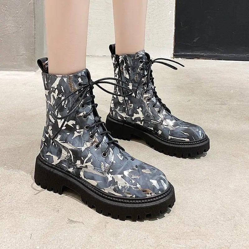 Printed Martin boots women-4