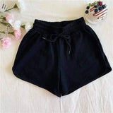 LOVEMI - Lovemi - Pure Color Shorts, Thin, Wide-Legged,