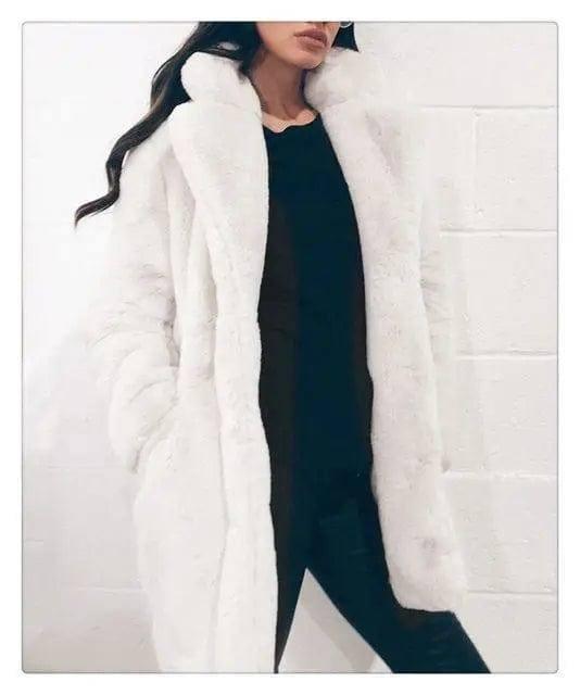 Rabbit fur faux fur coat-8