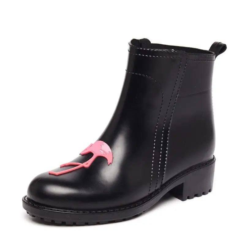 Rain Boots Women Short Tube Non Slip Water Shoes-3