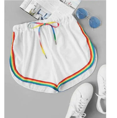 Rainbow Shorts-White-2