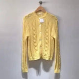 Regular Cardigans Sweaters-Yellow-8