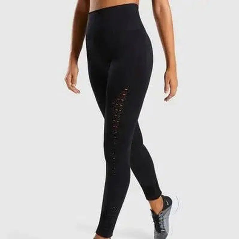 Seamless yoga pants-Black-1