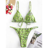 Halter Tie Dye Bikini Set-Photocolor-3