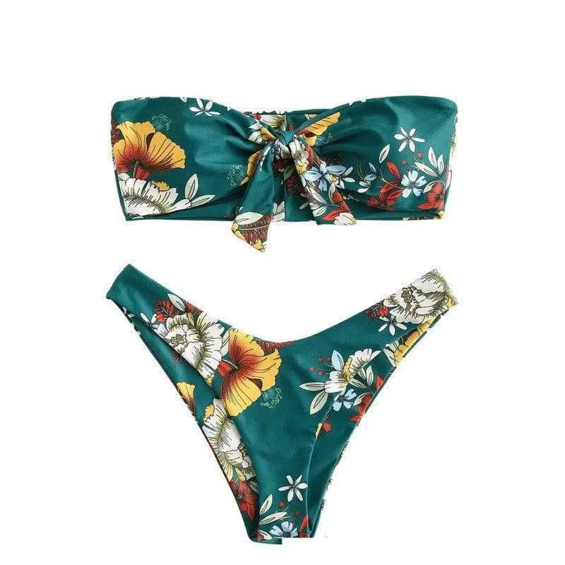 Sexy Printed Ladies Bikini Split Swimsuit-Lakegreenprinting-4