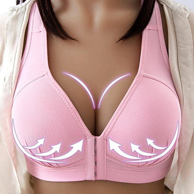 Sexy Push Up Bra Front Closure Solid Color Brassiere-1