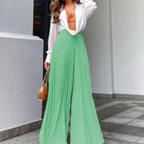 Spring Autumn Women's Clothing Solid Color Fashion Elegant-Green-3