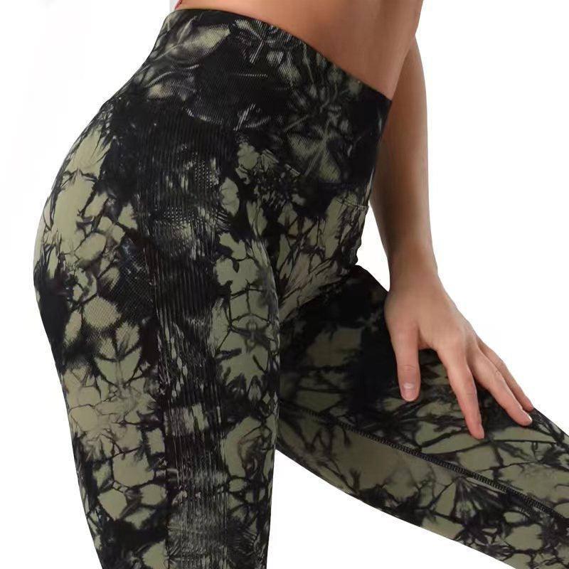 Stylish Printed Workout Leggings - Vibrant & Versatile-Black Green-15