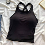 Tank Tops Women With Built In Bra Spaghetti Strap Tanks For-C-black-10