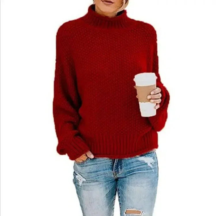 Thick Sweater-Red-12